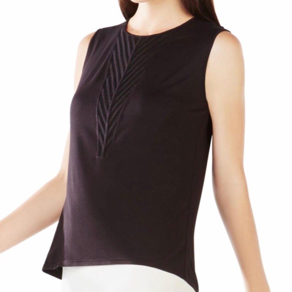 NWT BCBG Black Kasey Top, Size Medium